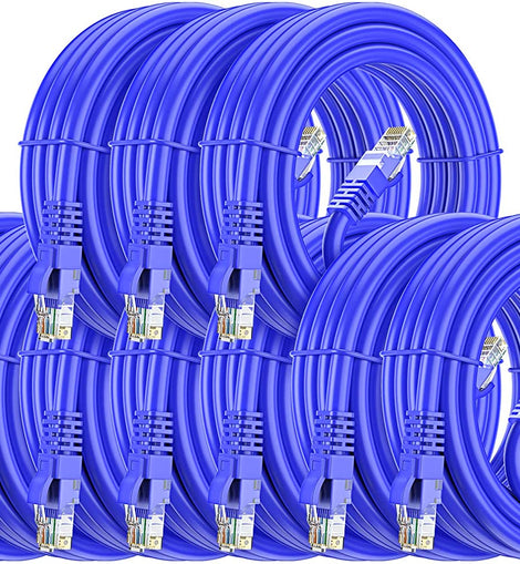 10 American Terminal EPC3BL 3' Cat6a Ethernet network patch cable RJ45 23AWG 600M solid copper wire 3' blue
