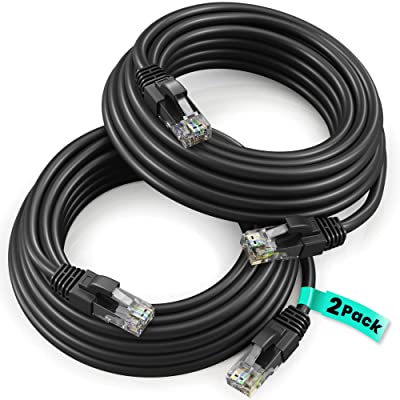 2 AT EPC3BK 3' Cat6a Ethernet network patch cable solid copper wire