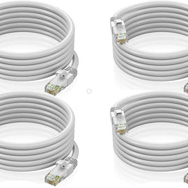 4 American Terminal EPC3WH 3' Cat6 patch cable<br/>Cat6a Ethernet network patch cable RJ45 23AWG 600M solid copper wire 3' White