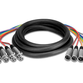 Hosa XLR-802, 8-Channel Male XLR to Female XLR Snake Cable - 2 Meter