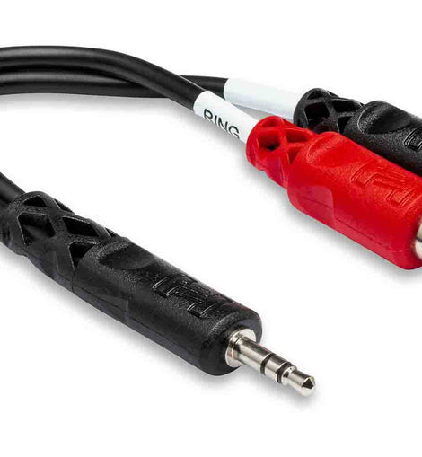 Hosa YRA-154 Stereo Breakout 3.5 mm TRS to Dual RCAF