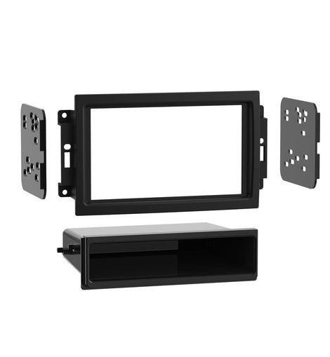 Metra 99-6510 Single-DIN Car Stereo Multi-Kit - Compatible Fits for Chrysler Dodge Jeep (with Factory Nav) 2004-2009