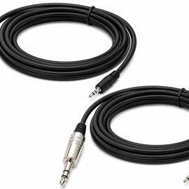 4 MR DJ CEQS12 12 ft 1/4" TRS (Stereo) Male to 1/8" (3.5mm) TRS Stereo Audio Cable