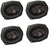 Cewin Vega 6x9 4-Way Coaxial Speaker System 440 Watts Max HED Series 4 Speakers Pack