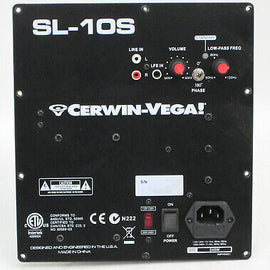 Cerwin Vega SL-10S 10" Powered Subwoofer 212 Watts