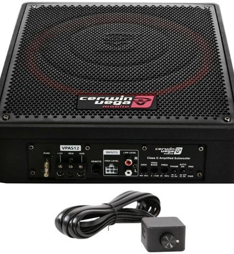 Cerwin-Vega VPAS12-12 Vega Series Shallow Mount Sealed Powered 600W Subwoofer Enclosure