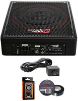 Cerwin Vega VPAS12-12 Shallow Mount Sealed Powered 600W Subwoofer Enclosure Bundle