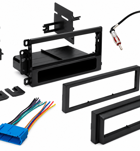GMK420 GWH346 GM6 Car Radio Stereo CD Player Dash Install Mounting Trim Bezel Panel Kit + Harness