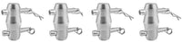 4 Sets MR DJ Double Ended Conical Coupler Stage Lighting Truss Fittings fit Pipe 50mm
