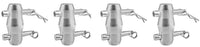 4 Sets Double Ended Conical Coupler Stage Lighting Truss Fittings fit Pipe 50mm