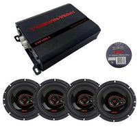 Cerwin Vega CVP1400.4 4CH Amplifier + 2 H7653 6.5" Car Speakers