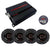 Cerwin Vega CVP1400.4 4CH Amplifier + 2 H7653 6.5" Car Speakers