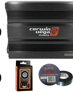 Cerwin Vega CVP1600.4D 1600W 4-Ch + 2 Pioneer TS-F1634 6.5" Speaker + Mobile Bracket & Tape