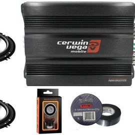 Cerwin Vega CVP1600.4D 1600W 4-Ch + 2 Pioneer TS-F1634 6.5" Speaker + Mobile Bracket & Tape