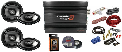 Cerwin Vega CVP1600.4D 1600W 4-Ch + 2 Pioneer TS-F1634 6.5