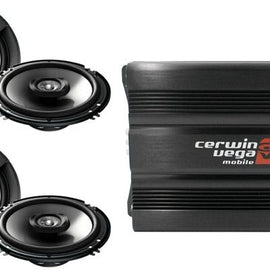 Cerwin Vega CVP1600.4D 1600W 4-Ch + 2 Pioneer TS-F1634 6.5" Speaker