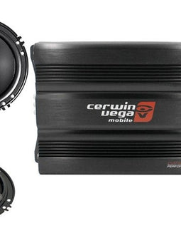 Cerwin Vega CVP1600.4D 1600W Amp + XED650C Component + XED-62 6.5" Speakers + AMP Kit