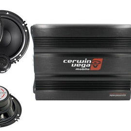 Cerwin Vega CVP1600.4D 1600W Amp + XED650C Component + XED-62 6.5" Speakers + AMP Kit