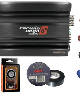 Cerwin Vega CVP1600.4D 1600W 4-Ch + 2 Pioneer TS-G1620 6.5" Speaker + Amp Kit + Mobile Bracket & Tape