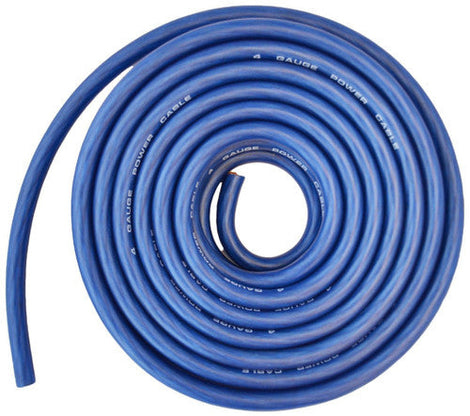 Absolute P4-50BL 50' 4-Gauge Blue Copper Mix Power Ground Wire Cable
