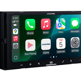 Alpine ILX-W770 7" Wireless Apple CarPlay Android Auto & 6.5" Component & Caxil Speakers, Mobile Holder, Tape