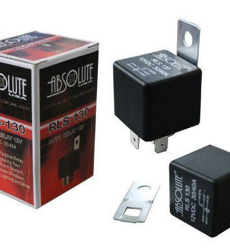 Absolute USA RLS-130 12 VDC Waterproof Relay with Metal Bracket for SPDT 30/40A
