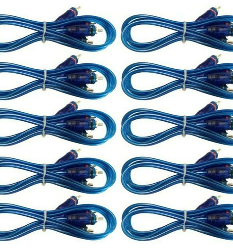 10 MK Audio 17' RCA Stereo Plug Cable 2 Male to 2 Male Car Stereo Marine Home Audio