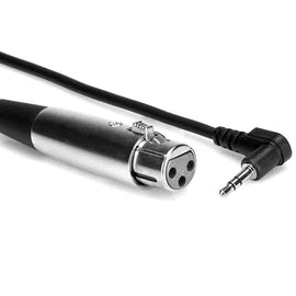 Hosa XVM-105F Camcorder Microphone Cable, XLR3F to Right-angle 3.5 mm TRS – 5 Feet