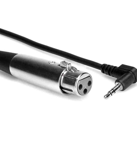 Hosa XVM-105F Camcorder Microphone Cable, XLR3F to Right-angle 3.5 mm TRS – 5 Feet