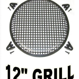 12 INCH WAFFLE SPEAKER SUB WOOFER METAL GRILLS WITH CLIPS AND SCREWS DJ-CAR-HOME