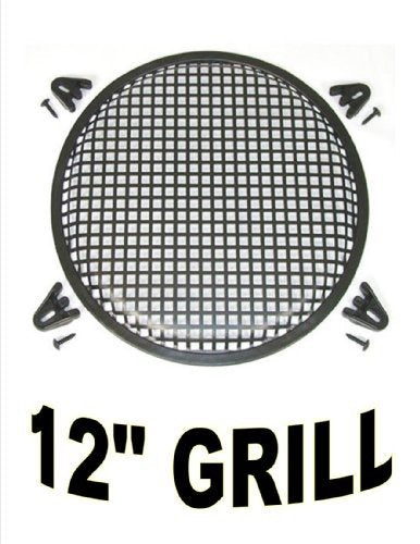 12 INCH WAFFLE SPEAKER SUB WOOFER METAL GRILLS WITH CLIPS AND SCREWS DJ-CAR-HOME