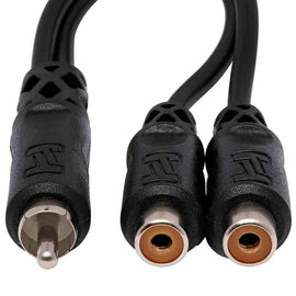 Hosa YRA-104 Y Cable RCA Male to Dual RCA Female