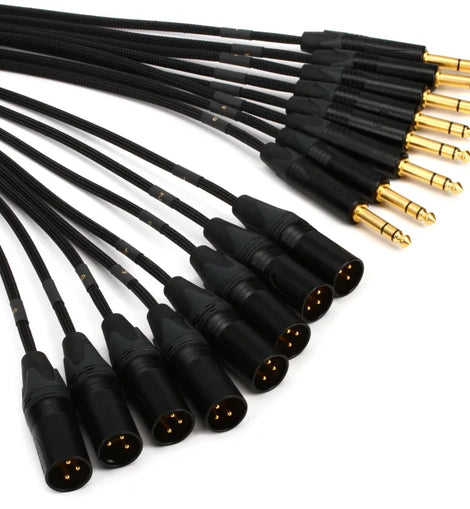 Mogami GOLD 8 TRSXLRM-15 8-channel 1/4 inch TRS Male to XLR Male Snake Cable - 15 foot