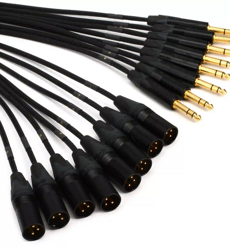 Mogami GOLD 8 TRSXLRM-05 8-channel 1/4 inch TRS Male to XLR Male Snake Cable - 5 foot
