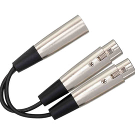 Hosa YXF-101.5, XLR Male to Dual XLR Female Y Cable - 18 Inches