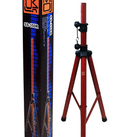 MR DJ SS350R Universal Red Tripod PRO PA DJ Home On Stage Speaker Stand