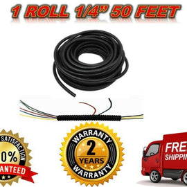 MR DJ SLT14 50 FEET 1/4" SPLIT LOOM WIRE TUBING HOSE COVER PA DJ HOME MARINE