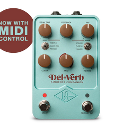Universal Audio UA-DEL-VERB-U Del-Verb Ambience Companion Reverb and Delay Pedal