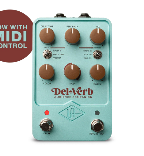 Universal Audio UA-DEL-VERB-U Del-Verb Ambience Companion Reverb and Delay Pedal