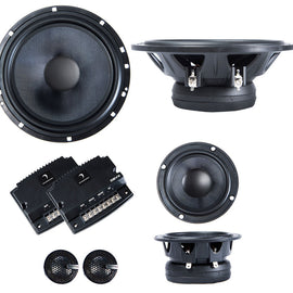 Diamond Audio DES365C DES Series 6.5" 3-Way Component System w/Aluminum Dome Tweeter and Crossovers