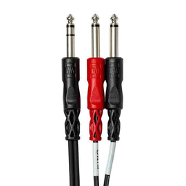 Hosa STP-201 Insert Cable 1/4 in TRS to Dual 1/4 in TS – 1 Meter