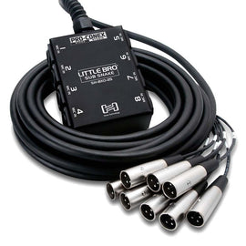 Hosa SH-8X0-25 Little Bro’ 8-Channel Sub Snake (Black) - 25 Feet