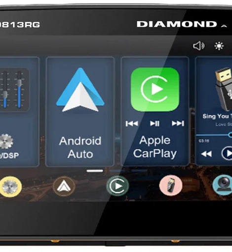 Diamond Audio MSHD9813RG Plug N-Play Digital Media Receiver for 1998-2013 Harley Davidson Road Glide
