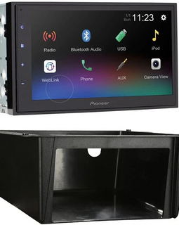 Pioneer DMH-342EX 6.8" Bluetooth Double DIN Radio & Universal Mount Kit
