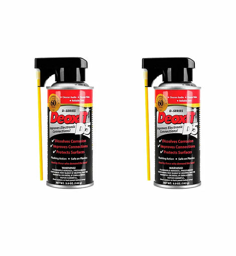 CAIG DeOxit Cleaning Solution Spray, 5% Spray 5oz (2-Pack)