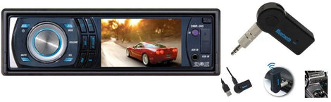 Absolute DMR-380T 3.5-Inch In-Dash Single Din DVD/CD/MP3 Receiver with Detachable Face and USB Input