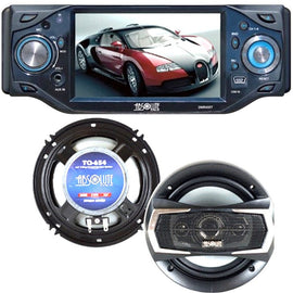 Absolute DMR-455 4.5" DVD/CD/MP3 Player Motorized 4 x 80W + 6.5" 4 Way Speaker