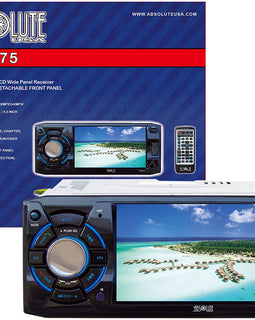 Absolute DMR475 Single Din Car Stereo 4.8" DVD/MP3/CD Radio Multimedia Player