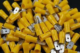 Install Bay YVMD250 Yellow Vinyl Male Quick Disconnect 12-10 Gauge .250