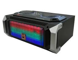 MR DJ Matrix BK 6.5" Powered Speaker, Built-in Bluetooth, USB/SD Card Reader